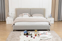 Giường ngủ vải phối da mã G-AT11A