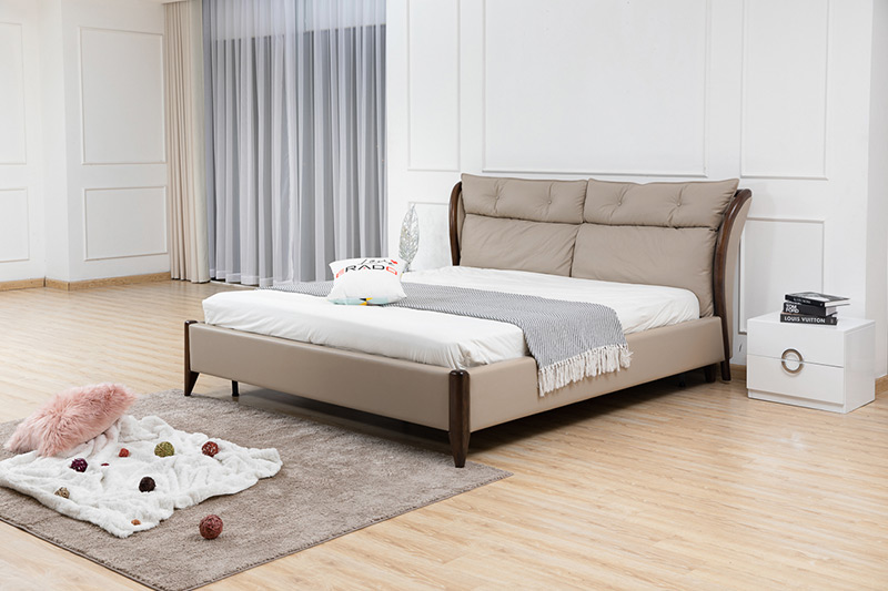 Giường ngủ da thật mã 1670X